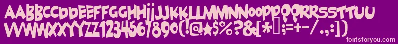 Fonte Geekabyte2 – fontes rosa em um fundo violeta