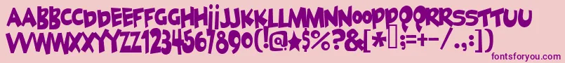 Geekabyte2-Schriftart – Violette Schriften auf rosa Hintergrund