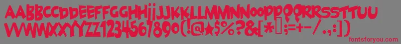 Geekabyte2 Font – Red Fonts on Gray Background