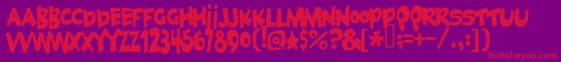 Fonte Geekabyte2 – fontes vermelhas em um fundo violeta