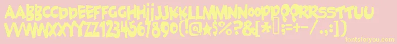 fuente Geekabyte2 – Fuentes Amarillas Sobre Fondo Rosa