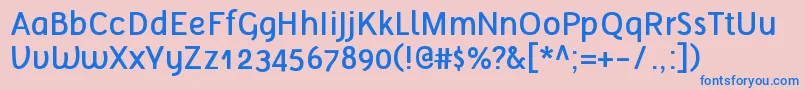 Tellural Font – Blue Fonts on Pink Background