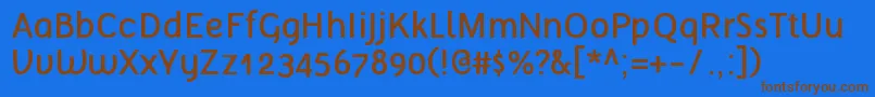 Tellural Font – Brown Fonts on Blue Background