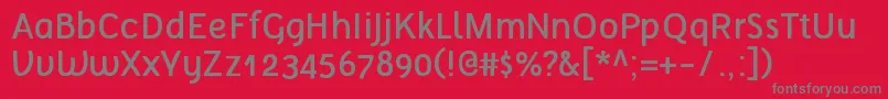 フォントTellural – 赤い背景に灰色の文字