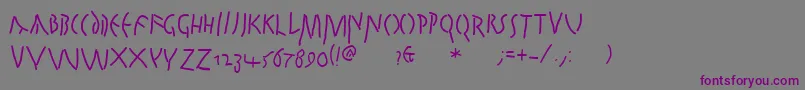 Quickjuliusc-Schriftart – Violette Schriften auf grauem Hintergrund
