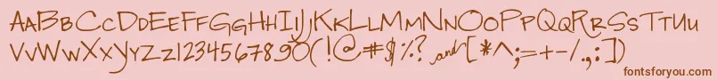En savoir plus sur la police DjbJenna Police DjbJenna – polices brunes sur fond rose