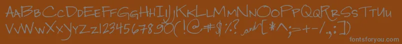 fuente DjbJenna – Fuentes Grises Sobre Fondo Marrón