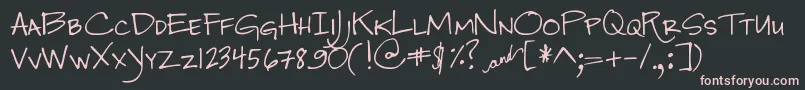 DjbJenna Font – Pink Fonts on Black Background