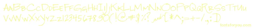 フォントDjbJenna – 黄色のフォント