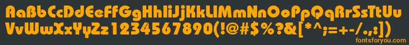 Police BauhausstdHeavy – polices orange sur fond noir