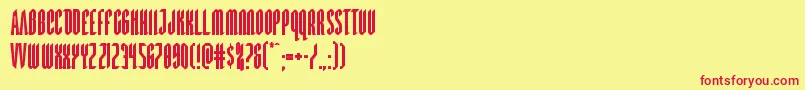 Devilsummoner Font – Red Fonts on Yellow Background