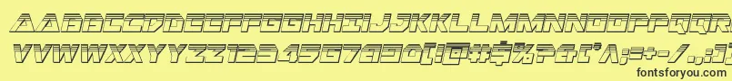 Libertyislandchromeital Font – Black Fonts on Yellow Background