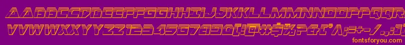 Libertyislandchromeital Font – Orange Fonts on Purple Background