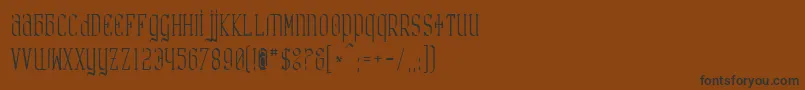 Car ffy Font – Black Fonts on Brown Background