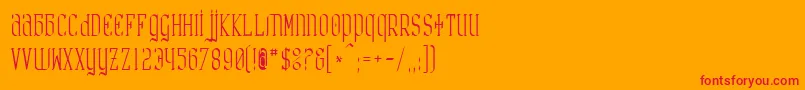 Car ffy Font – Red Fonts on Orange Background