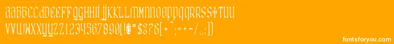 Car ffy Font – White Fonts on Orange Background