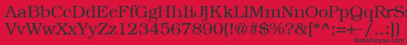 BookmanRegular Font – Black Fonts on Red Background