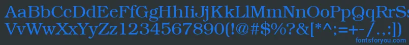 BookmanRegular Font – Blue Fonts on Black Background