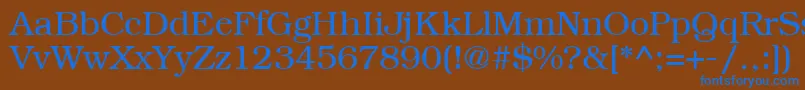 BookmanRegular Font – Blue Fonts on Brown Background