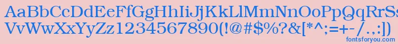 BookmanRegular Font – Blue Fonts on Pink Background