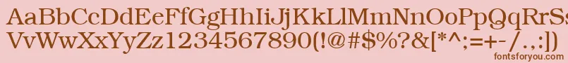 BookmanRegular Font – Brown Fonts on Pink Background