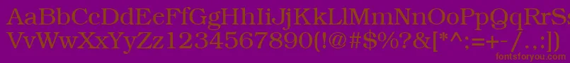 BookmanRegular Font – Brown Fonts on Purple Background