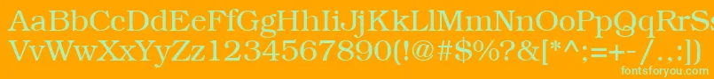 BookmanRegular Font – Green Fonts on Orange Background