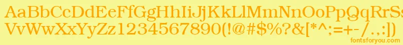 BookmanRegular Font – Orange Fonts on Yellow Background