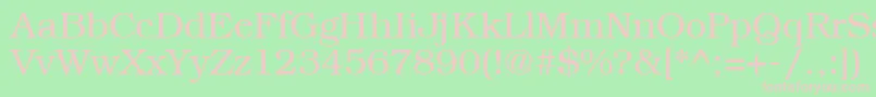 BookmanRegular Font – Pink Fonts on Green Background