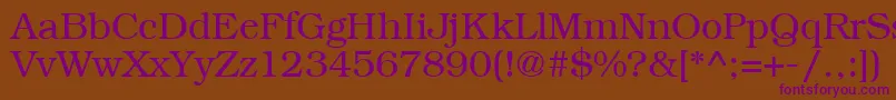 BookmanRegular Font – Purple Fonts on Brown Background