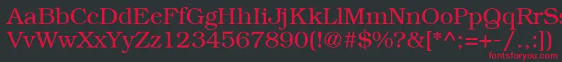 BookmanRegular Font – Red Fonts on Black Background