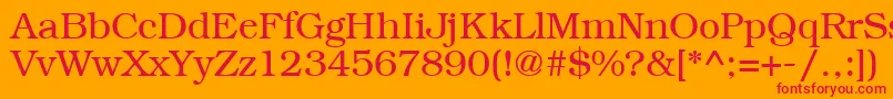 BookmanRegular Font – Red Fonts on Orange Background