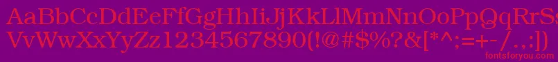 BookmanRegular Font – Red Fonts on Purple Background