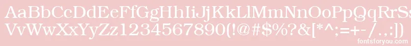 BookmanRegular Font – White Fonts on Pink Background