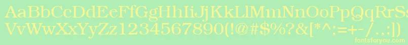 BookmanRegular Font – Yellow Fonts on Green Background