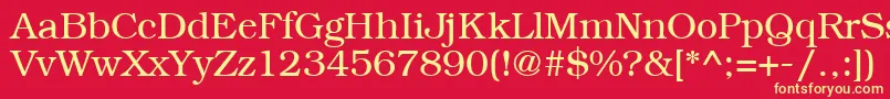 BookmanRegular Font – Yellow Fonts on Red Background