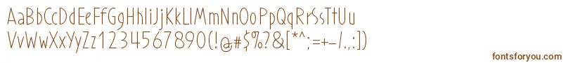 ProhandyRegular Font – Brown Fonts on White Background