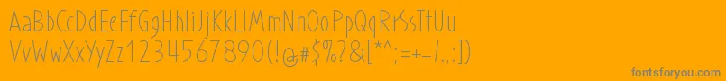 ProhandyRegular-Schriftart – Graue Schriften auf orangefarbenem Hintergrund