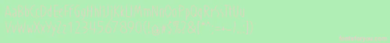 ProhandyRegular Font – Pink Fonts on Green Background