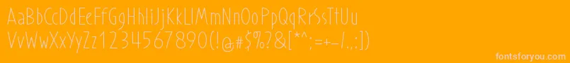 ProhandyRegular Font – Pink Fonts on Orange Background