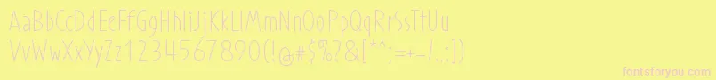 ProhandyRegular Font – Pink Fonts on Yellow Background