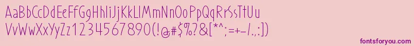ProhandyRegular Font – Purple Fonts on Pink Background