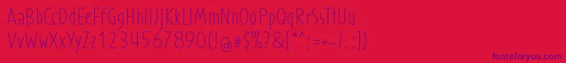 ProhandyRegular Font – Purple Fonts on Red Background