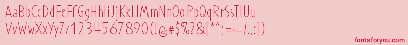 ProhandyRegular Font – Red Fonts on Pink Background