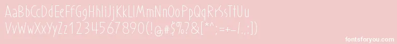 ProhandyRegular Font – White Fonts on Pink Background