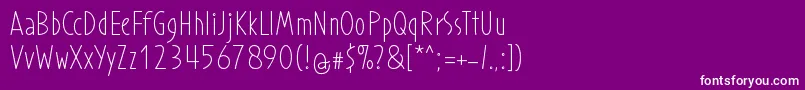 ProhandyRegular Font – White Fonts on Purple Background