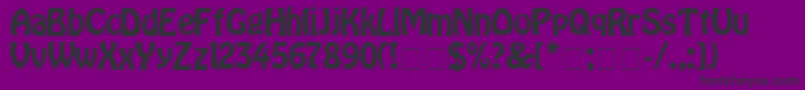 Hobor Font – Black Fonts on Purple Background