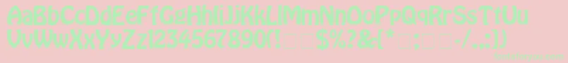 Hobor Font – Green Fonts on Pink Background