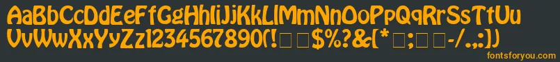 Hobor Font – Orange Fonts on Black Background