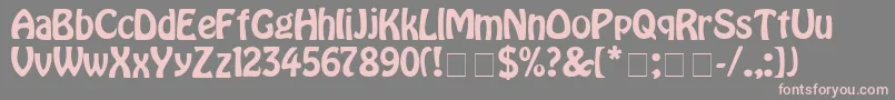 Hobor Font – Pink Fonts on Gray Background